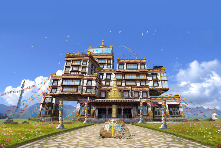 青海达玉部落藏文化酒店设计